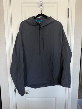 Kuhl Men's Hooded Half-Zip lightweight - Charcoal Gray